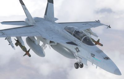 FA18战斗攻击机 大黄蜂超音速喷气式战斗机 带内饰和多套涂装
