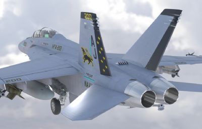 FA18战斗攻击机 大黄蜂超音速喷气式战斗机 带内饰和多套涂装
