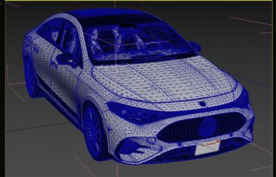 2025款梅赛德斯奔驰CLA汽车3dmax塌陷模型
