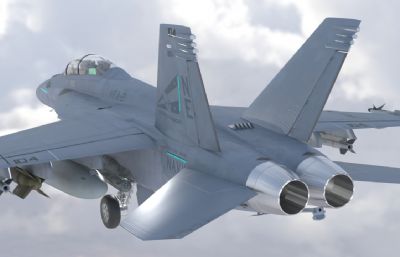 FA18战斗攻击机 大黄蜂超音速喷气式战斗机 带内饰和多套涂装