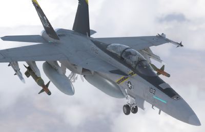 FA18战斗攻击机 大黄蜂超音速喷气式战斗机 带内饰和多套涂装
