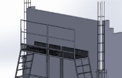 带护栏建筑施工平台