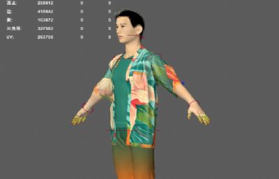 短裤衬衣休闲服路人 夏日度假帅哥