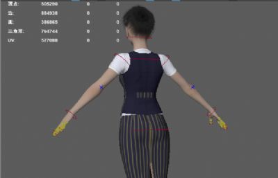 空姐 女职员职业套装 美女服务员