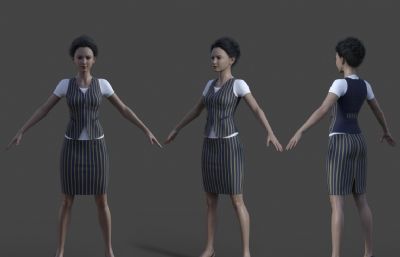 空姐 女职员职业套装 美女服务员