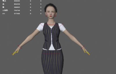 空姐 女职员职业套装 美女服务员