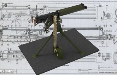维克斯马克沁重机枪Vickers-Maxim machine gun, Mark I (1912)