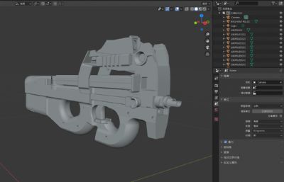 P90 Submachine Gun比利时赫斯塔尔公司研制的一型冲锋枪