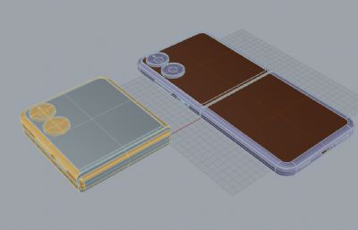 小米 MIX Flip 2手机3D模型