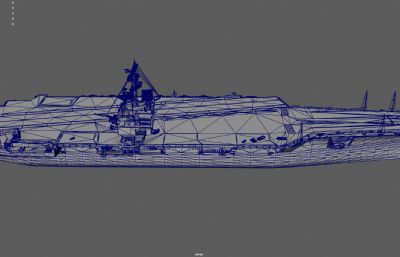 福莱斯特号航空母舰3D模型,多种格式,已塌陷