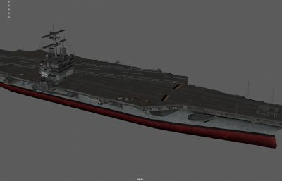 福莱斯特号航空母舰3D模型,多种格式,已塌陷