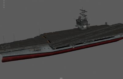 福莱斯特号航空母舰3D模型,多种格式,已塌陷