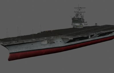 福莱斯特号航空母舰3D模型,多种格式,已塌陷