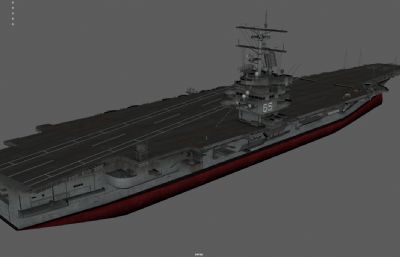 福莱斯特号航空母舰3D模型,多种格式,已塌陷