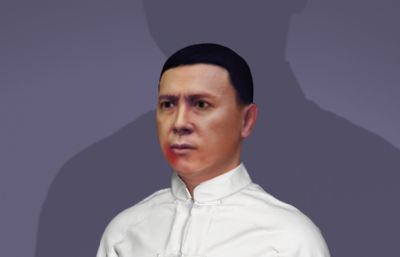 咏春叶问,写实功夫虚拟人,全身绑定