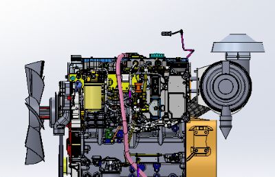 1104D-E44TA柴油机模型
