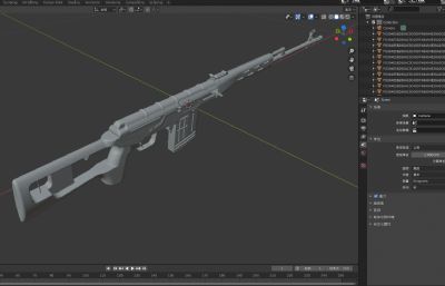 SVD Sniper Rifle苏联狙击步枪STP模型SolidWorks装配体UG