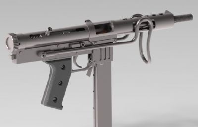 M3 Submachine Gun冲锋枪注油枪黄油枪STP,FBX模型
