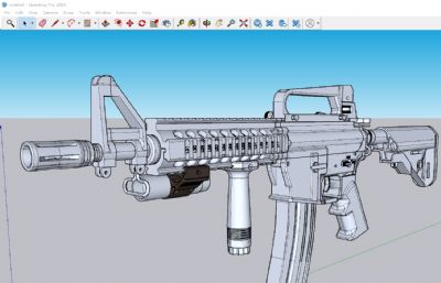 无弹匣MK18美国海军陆战队突击步枪Close Quarters Battle Receiver (CQBR)