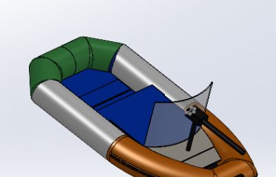 皮筏艇三维模型