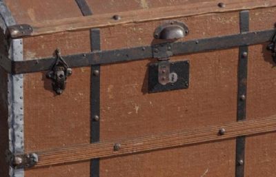 藏宝箱 皮革箱子 工具箱