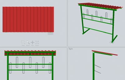 带屋顶的垂直自行车停车系统