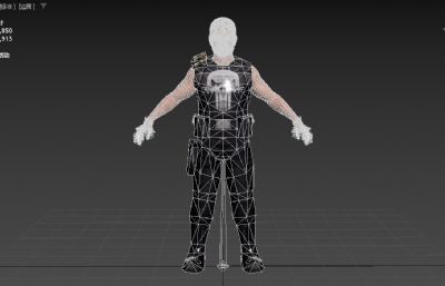写实男性数字人/游戏特种兵/全身绑定