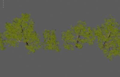 树木植物 园林树木合集塌陷模型