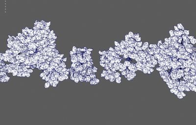 树木植物 园林树木合集塌陷模型