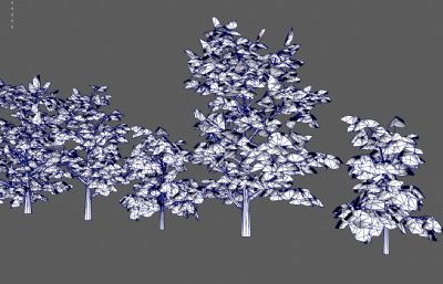 树木植物 园林树木合集塌陷模型