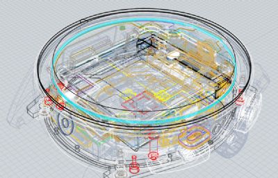 智能手表创意设计,带内部结构