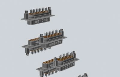 13~21针插头模型