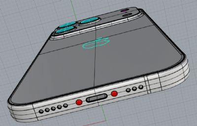 IPhone 17 PRO网传预测版rhino模型