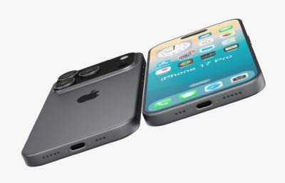 Apple iPhone 17/17 air/17 pro/17 pro max手机组合C4D模型