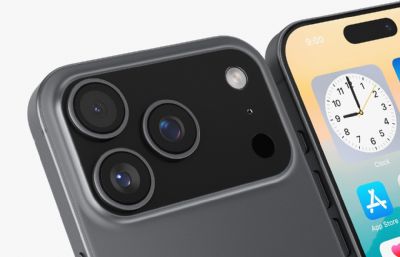 Apple iPhone 17/17 air/17 pro/17 pro max手机组合C4D模型