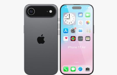 Apple iPhone 17/17 air/17 pro/17 pro max手机组合C4D模型