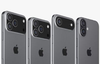 Apple iPhone 17/17 air/17 pro/17 pro max手机组合C4D模型
