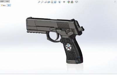 QBZ-92式手枪外观solidworks模型
