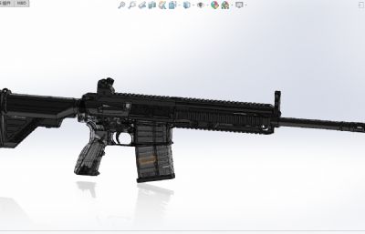 HK417自动步枪建模模型