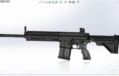 HK417自动步枪建模模型