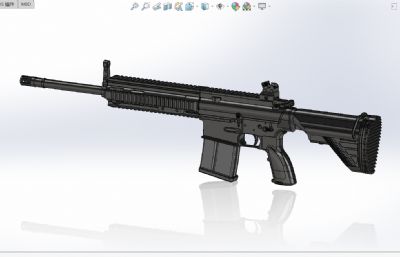 HK417自动步枪建模模型