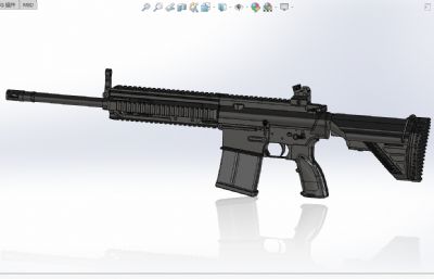 HK417自动步枪建模模型