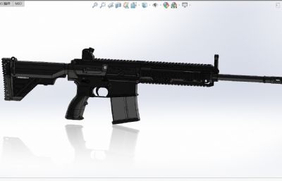 HK417自动步枪建模模型