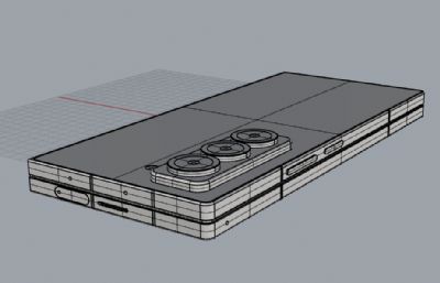 三星W25手机3D模型