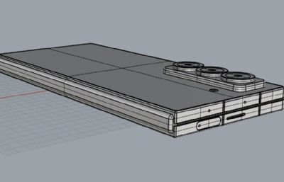 三星W25手机3D模型