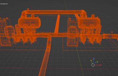 水厂泵站无负压泵组 水泵 供水泵三维模型