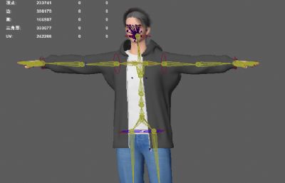 数字虚拟人 游戏帅哥 年轻男人