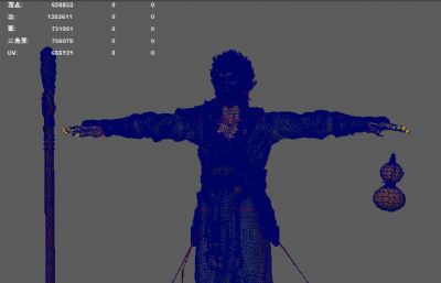 黑猴 黑悟空黑猴游戏人物模型