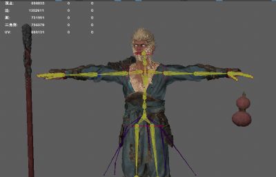 黑猴 黑悟空黑猴游戏人物模型