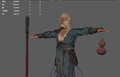 黑猴 黑悟空黑猴游戏人物模型